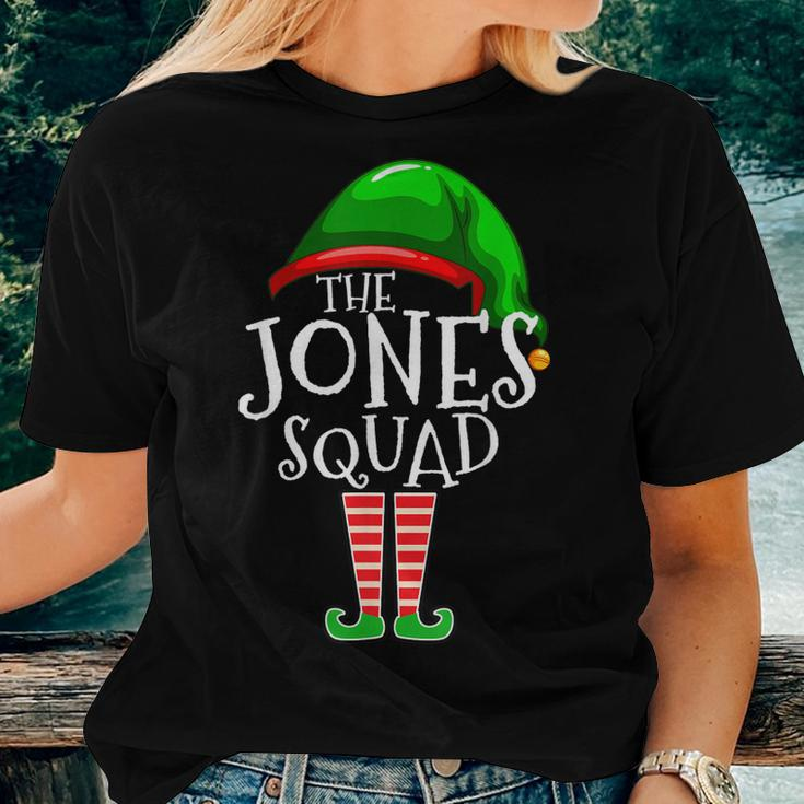 Jones Squad Elf Group Matching Family Name Christmas Women T-shirt Gifts for Her