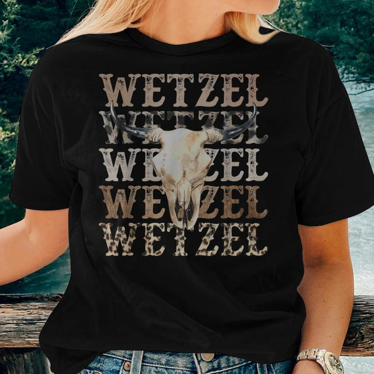 Womens Koe Western Country Music Wetzel Bull Skull Women T-shirt Gifts for Her