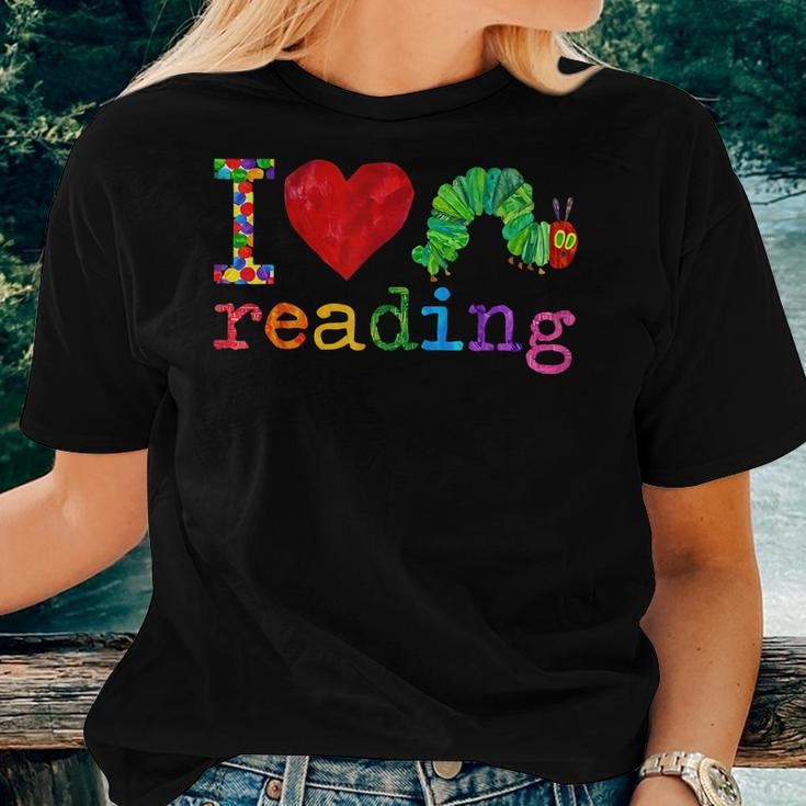Librarian - I Love Reading - Hungry Caterpillar - Teacher Women T-shirt Gifts for Her