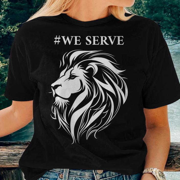 BLACK WE SERVE TIE POLYESTER - Lions Clubs International