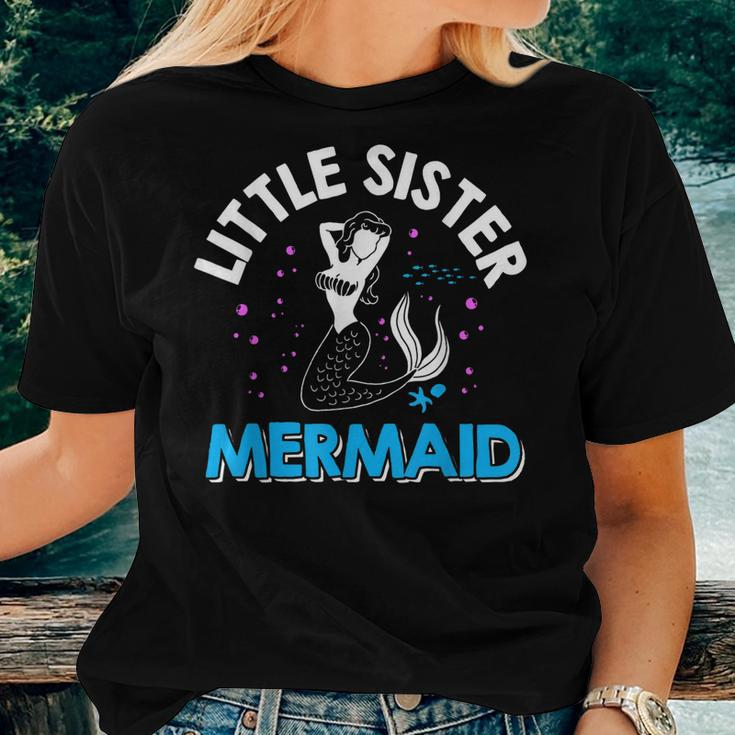 Little Sister Mermaid Matching Family Women T-shirt Gifts for Her