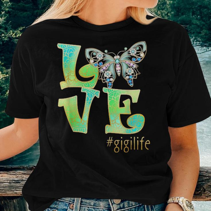 Love Gigi Life Butterfly Art Mothers Day Gift For Mom Women Women T-shirt Gifts for Her