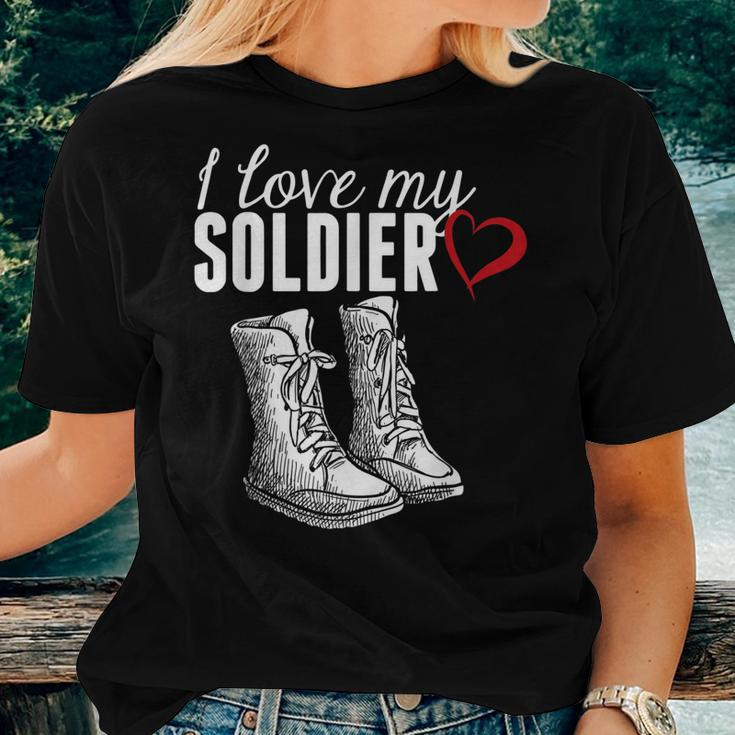 I Love My Soldier - Proud Military Wife Women T-shirt Gifts for Her