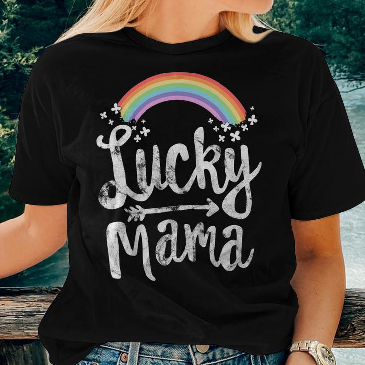 Lucky Mama Family St Patricks Day Mom Women T-shirt Gifts for Her