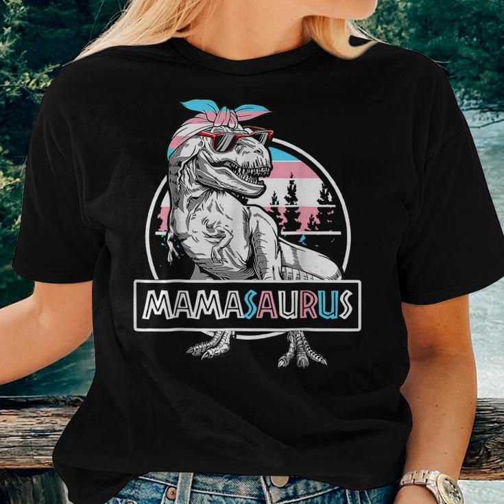 Mamasaurus Dinosaur Mama Saurus Protect Trans Kids Mom Ally Women T-shirt Gifts for Her