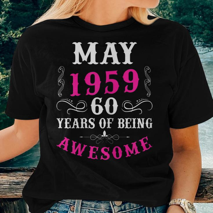 Womens May 1959 60Th Birthday 60 Years Old Women T-shirt Gifts for Her