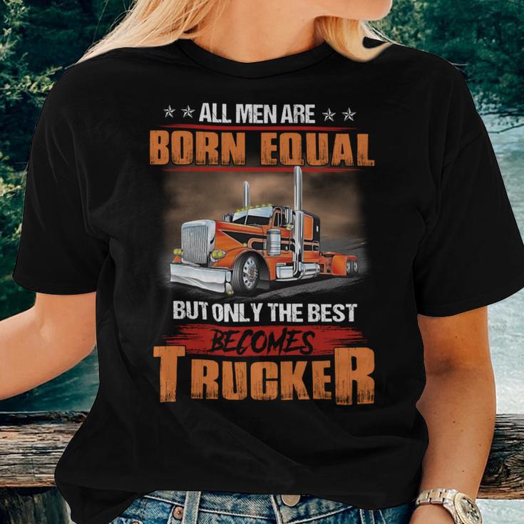 All men are born equal but only the best becomes Trucker Essential T-Shirt  for Sale by WishWear