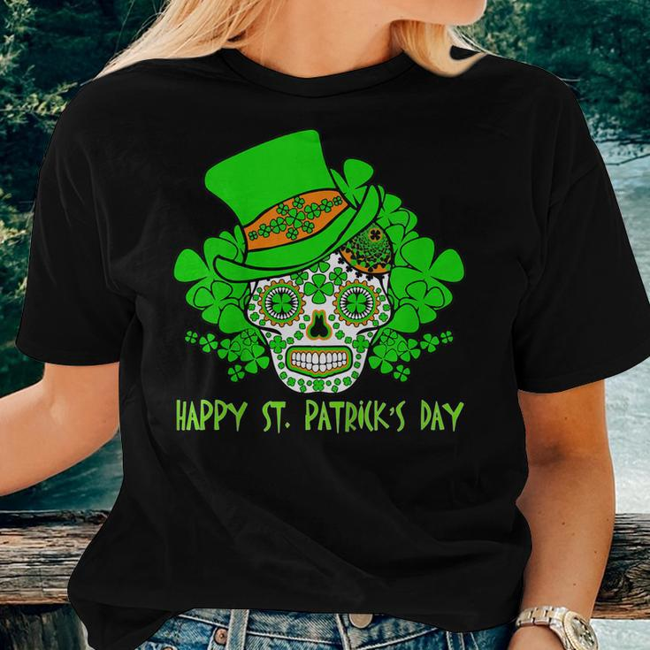 Mens WomensShirt Green Skull St Patricks Day Women T-shirt Gifts for Her