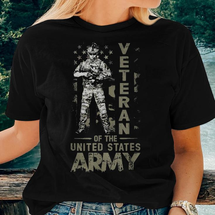 Mens Veteran Of The United States Army Retired Fathers Day Gift Women T-shirt Gifts for Her