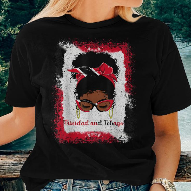 Messy Bun Trinidad And Tobago Flag Womens Woman Girl Women T-shirt Gifts for Her