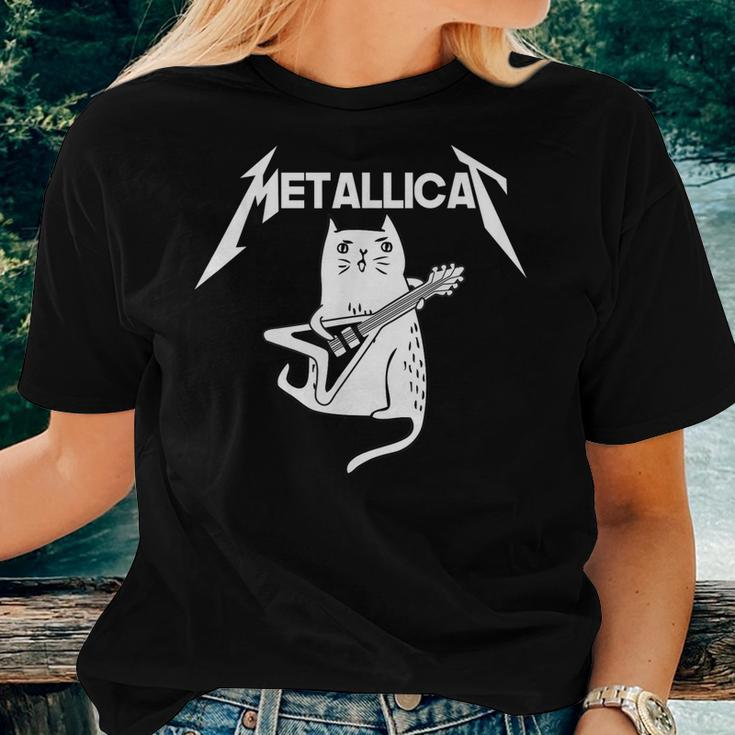 Mettalicat Rock Band Guitar Christmas Women T-shirt Gifts for Her