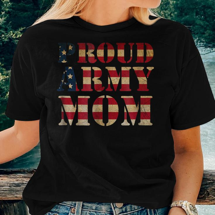 Military Usa Proud Army Mom Women T-shirt Gifts for Her
