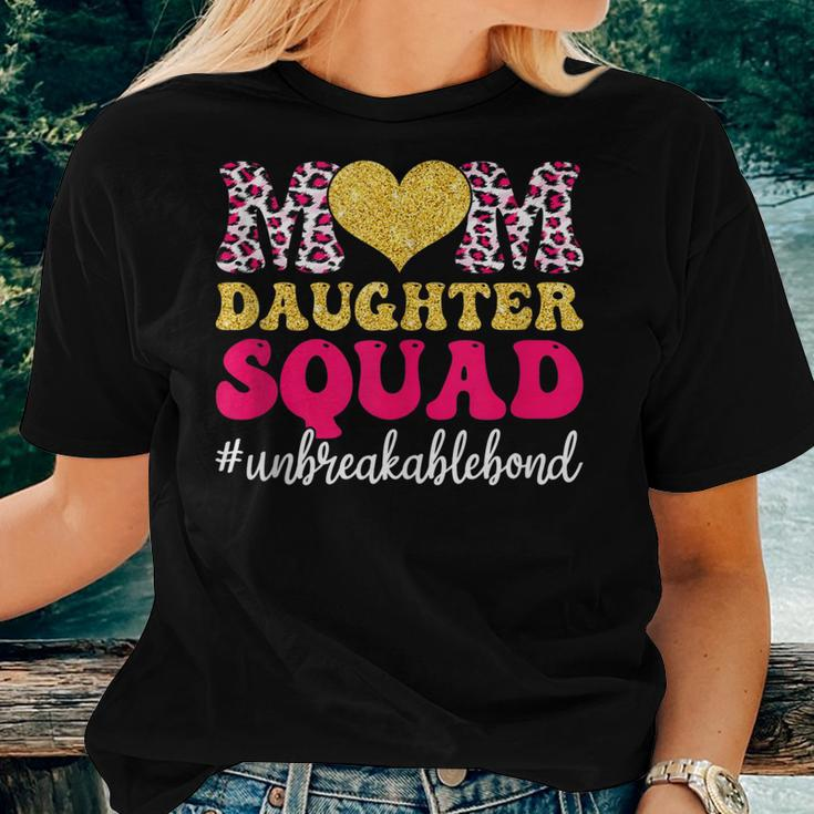 Mom Daughter Squad Leopard Mommy Mama Women T-shirt Gifts for Her