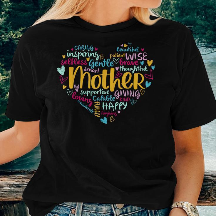 Women Mom Mother Hearts Women T-shirt Gifts for Her