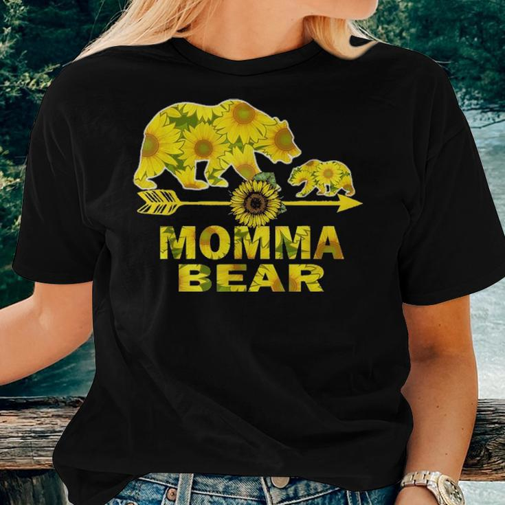 Momma Bear Sunflower Funny Mother Father Gift Women T-shirt Gifts for Her