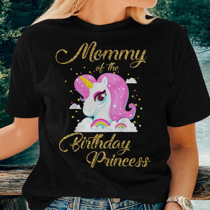 Mommy Of The Birthday Princess Unicorn Girl Mom Tshirt Women T-shirt Gifts for Her