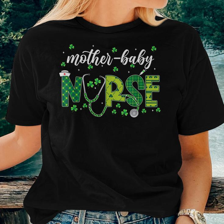 Mother Baby Nurse Postpartum Nurse St Patricks Day Women T-shirt Gifts for Her