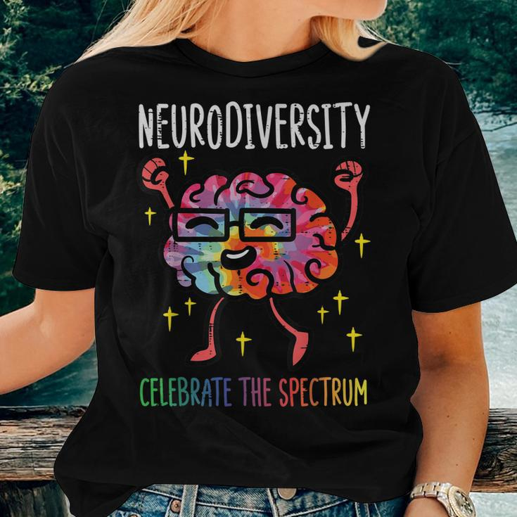 Neurodiversity Brain Autism Awareness Asd Adhd Men Women Kid Women T-shirt Gifts for Her