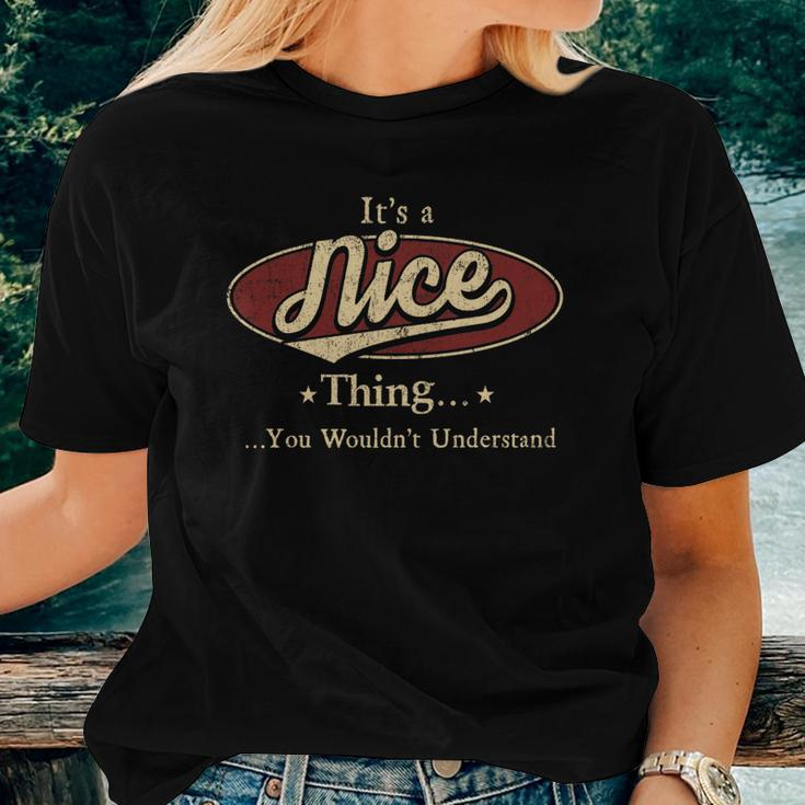 Nice Name Nice Family Name Crest Women T-shirt Gifts for Her