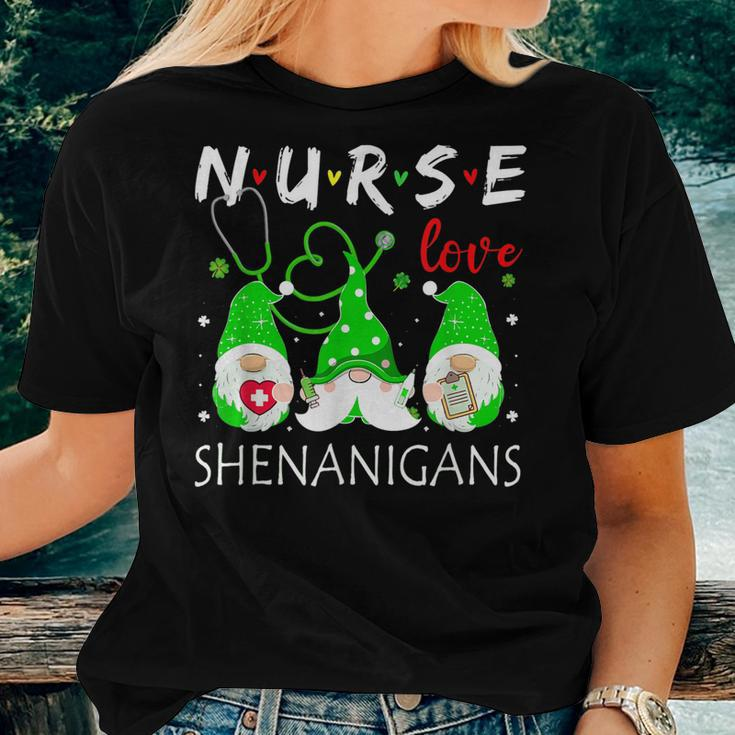 Nurses Love Shenanigans Funny Gnomes Nurse St Patricks Day V10 Women T-shirt Gifts for Her