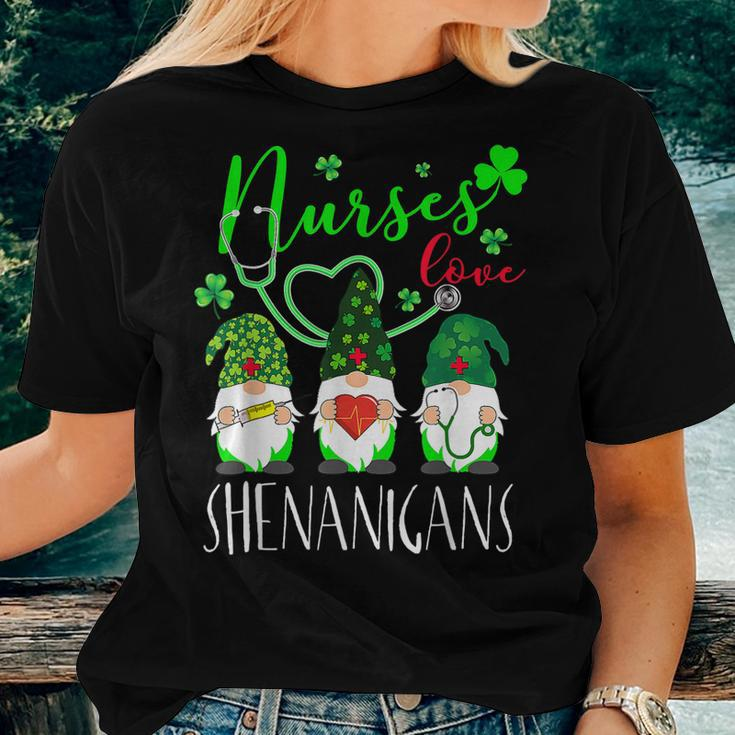 Nurses Love Shenanigans Funny Gnomes Nurse St Patricks Day V11 Women T-shirt Gifts for Her