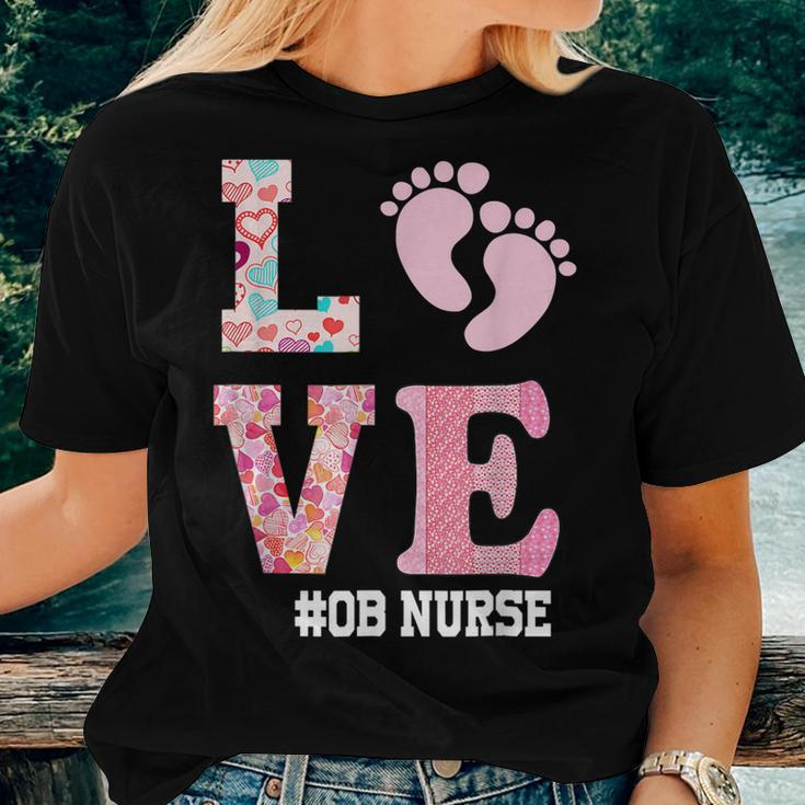 Ob Nurse Valentines Day Delivery Labor Nursing Lovers V2 Women T-shirt Gifts for Her