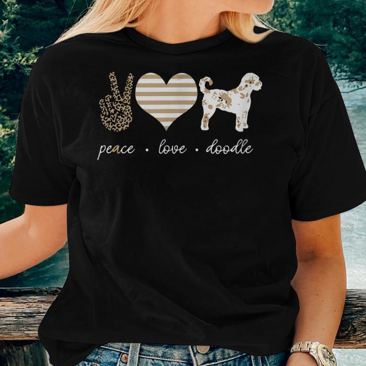 Peace With Love Doodle Mom Doodle Lover Doodle Mama Women T-shirt Gifts for Her