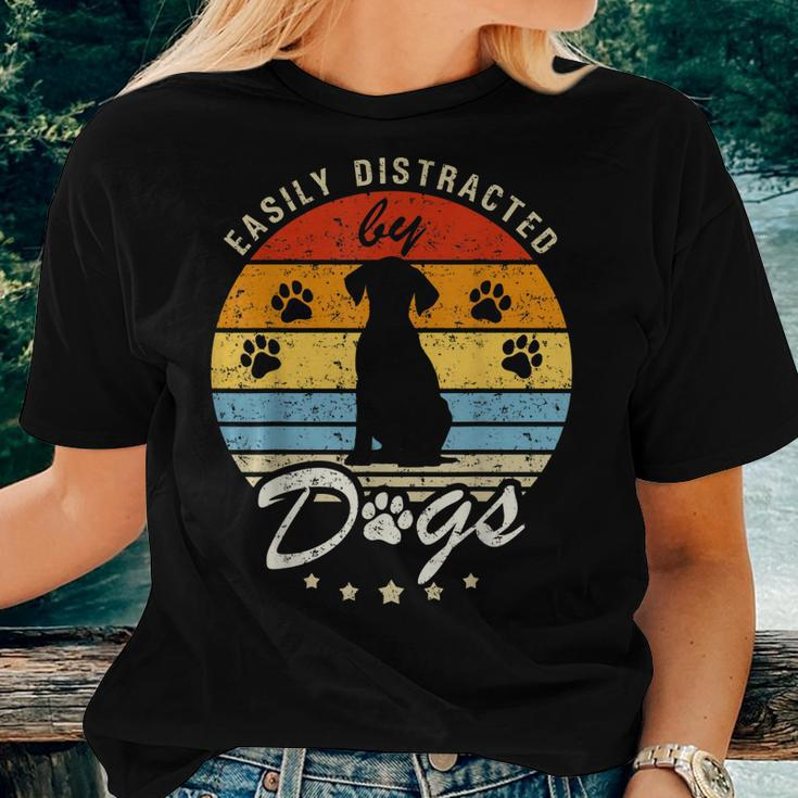 Pet Lover Easily Distracted By Dogs Dogs Mom Puppy Women T-shirt Gifts for Her