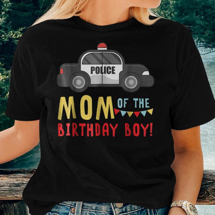 Police Car Mom Of The Birthday Boys Women T-shirt Gifts for Her