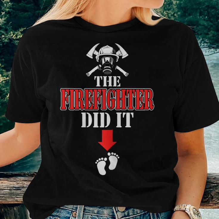 Pregnancy Firefighters Wife Mom To Be Women T-shirt Gifts for Her