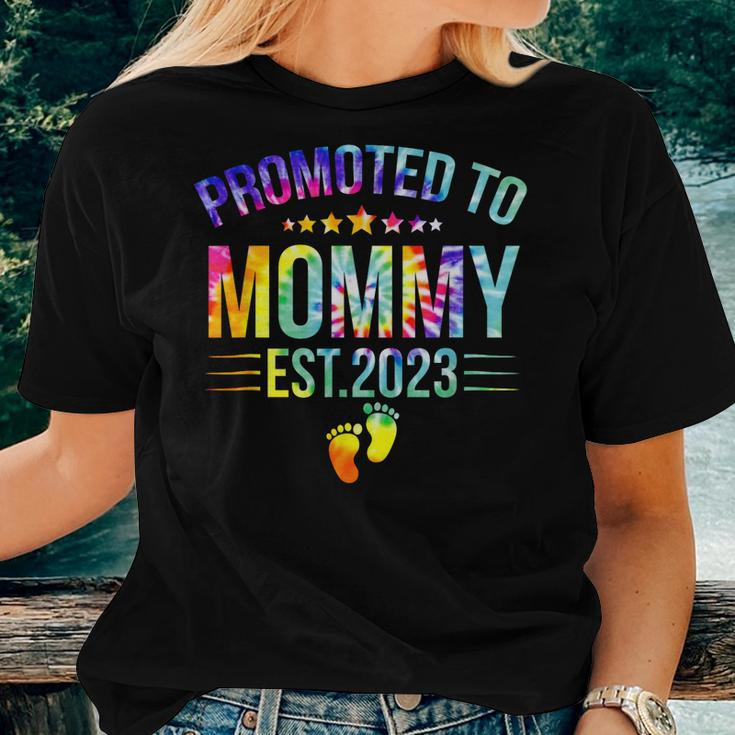 Promoted To Mommy Est 2023 New Mom Tie Dye Women T-shirt Gifts for Her