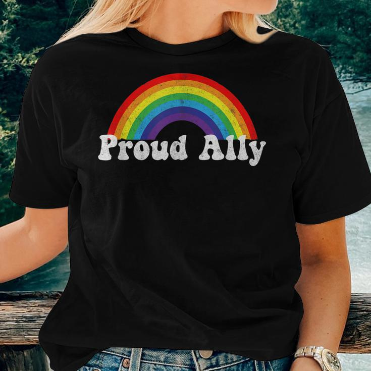 Proud Ally Pride Shirt Gay Lgbt Day Month Parade Rainbow Women T-shirt Gifts for Her