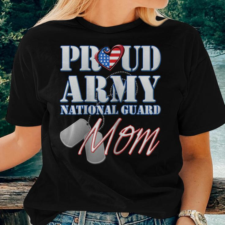 Proud Army National Guard Mom Usa Heart Shirt Women T-shirt Gifts for Her