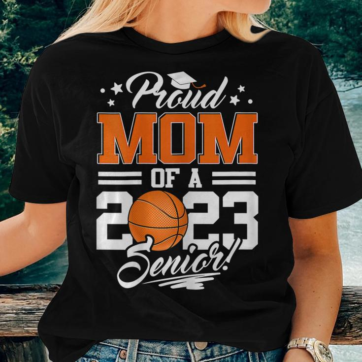 Proud Mom Of A 2023 Senior Graduate Basketball Women T-shirt Gifts for Her