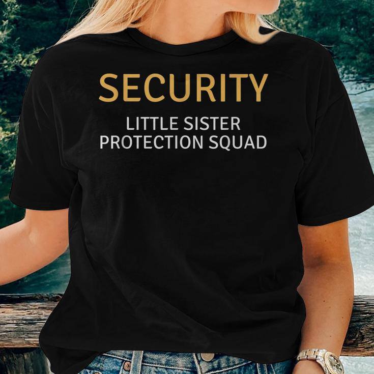 Security Little Sister Protection Squad Big Brother Women T-shirt Gifts for Her