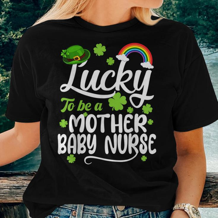Shamrocks Lucky To Be A Mother Baby Nurse St Patricks Day Women T-shirt Gifts for Her