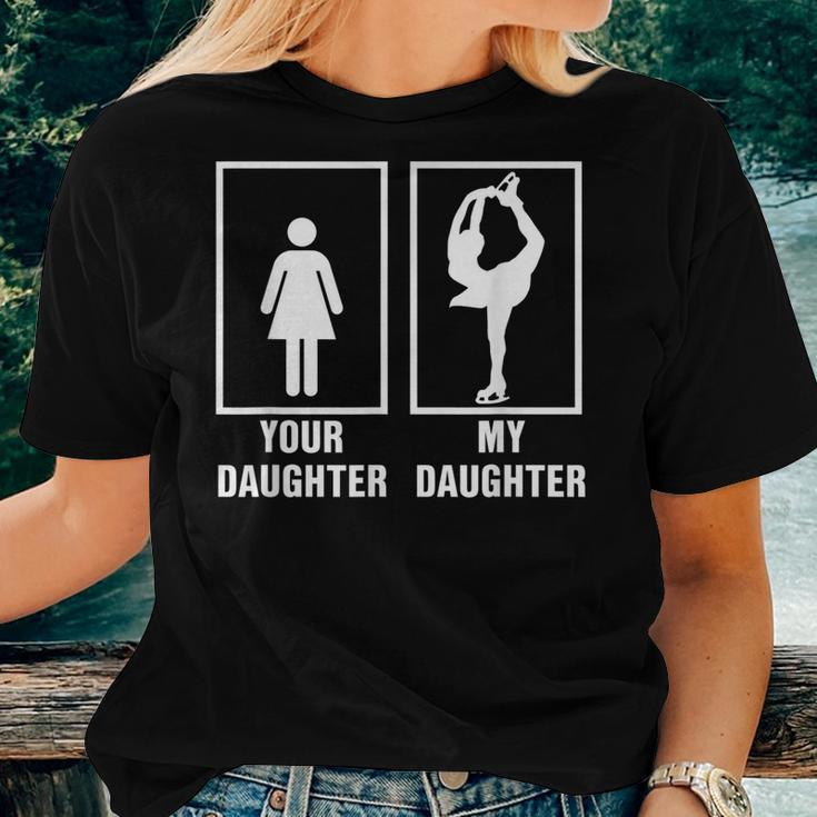 Skate Mom Dad My Daughter Is A Figure Skater SkatingWomen T-shirt Gifts for Her