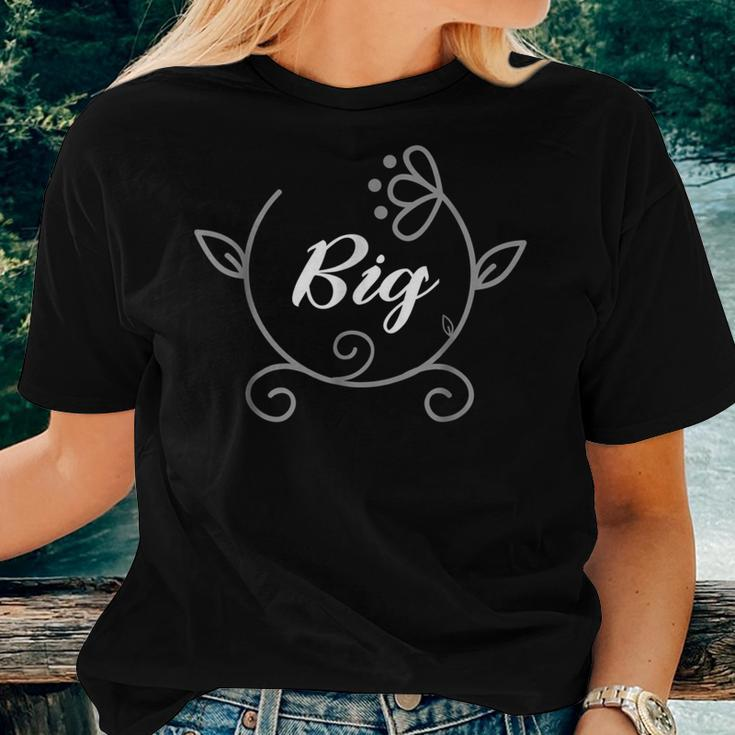 Sorority Big Sister Matching Floral Wreath Women T-shirt Gifts for Her
