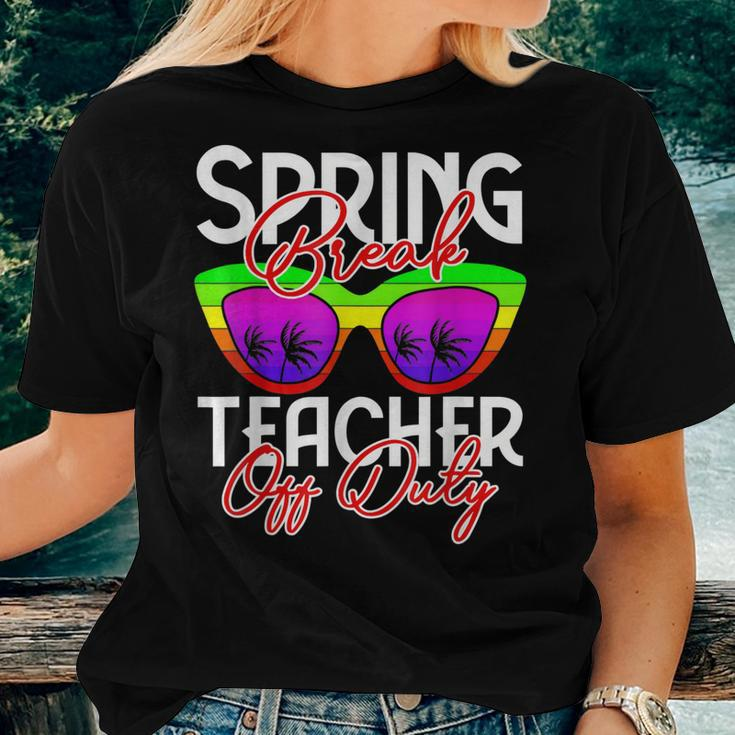 Spring Break Squad 2023 Retro Spring Break Teacher Off Duty Women T-shirt Gifts for Her