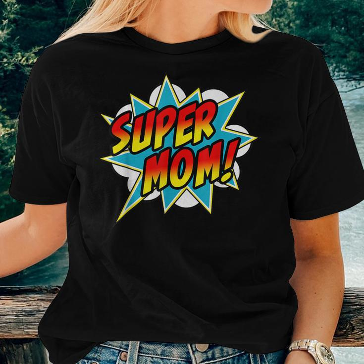 Super Mom Comic Book Superhero Women T-shirt Gifts for Her