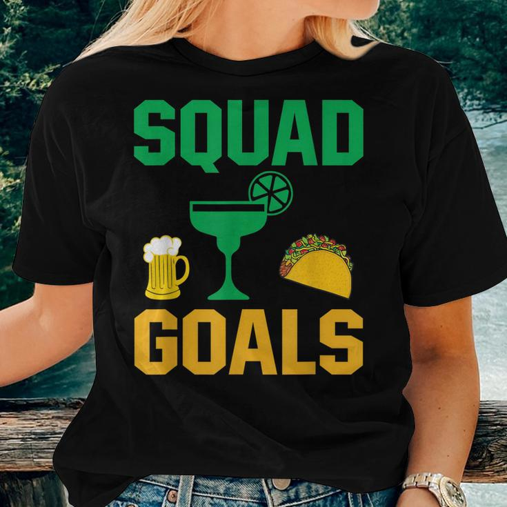 Taco Tequila Beer Squad Goals Women T-shirt Gifts for Her