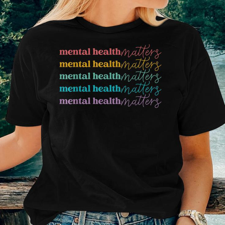 Mental Health Matters Be Kind Self Care Mental Awareness Women T-shirt Gifts for Her