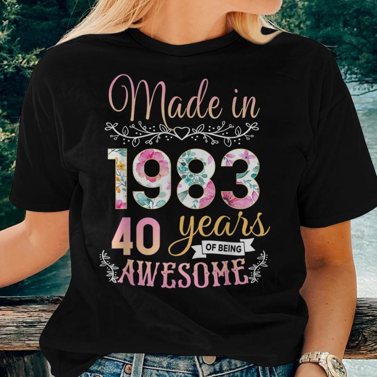Turning 40 Birthday Decoration Women 40Th Bday 1983 Birthday Women T-shirt Gifts for Her