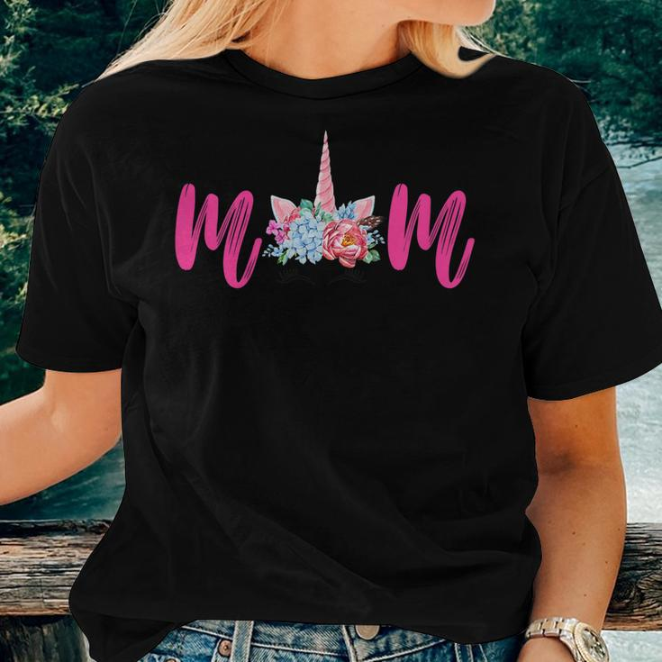Womens Unicorn Mom Birthday Shirt Matching Family Party T-Sh Women T-shirt Gifts for Her