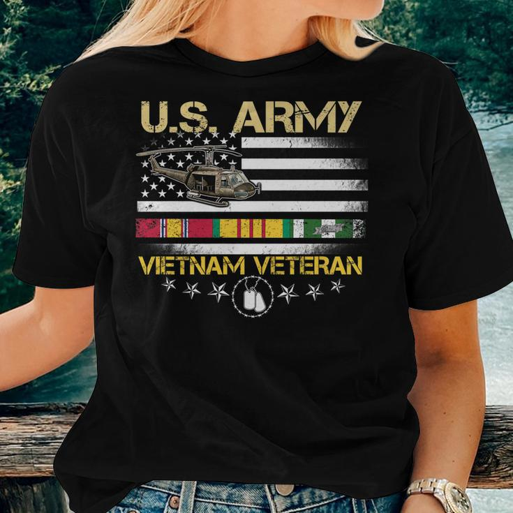 Us Army Vietnam Veteran Usa Flag Vietnam Vet Flag Men Women V2 Women T-shirt Gifts for Her