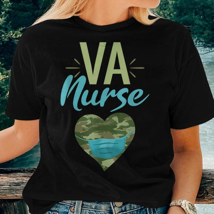 Va Nurse Heart Camouflage Camo Facemask Rn Women T-shirt Gifts for Her