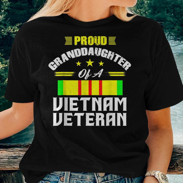 Veteran 365 Proud Granddaughter Of A Vietnam Veteran Women T-shirt Gifts for Her