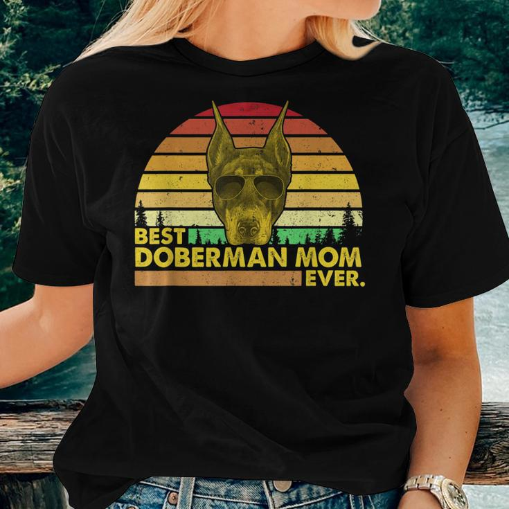 Vintage Best Doberman Mom Ever Dog Mommy Mother Women T-shirt Gifts for Her