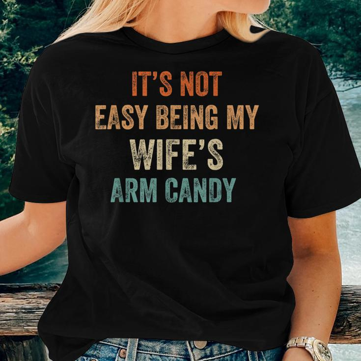 Vintage Its Not Easy Being My Wifes Arm Candy Women T-shirt Gifts for Her