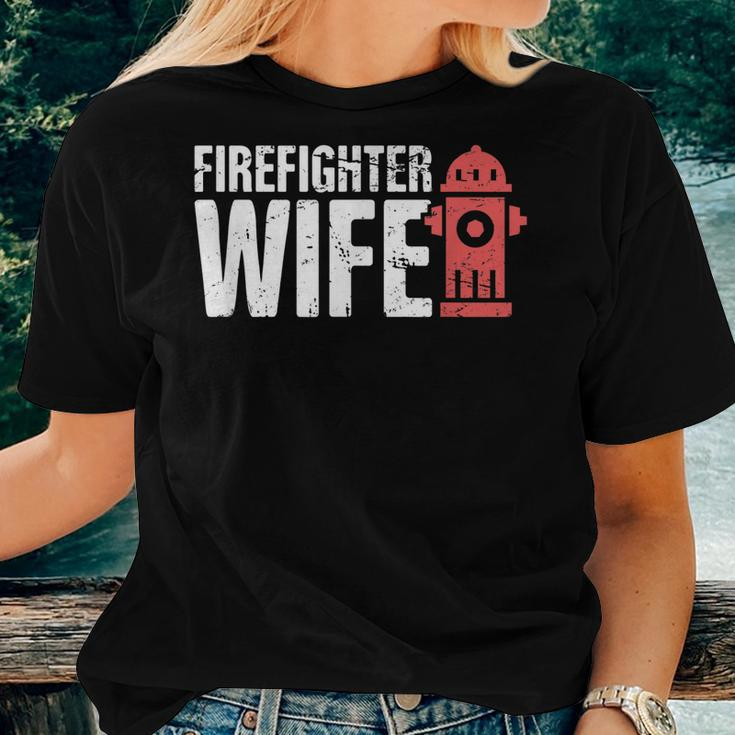 Wife - Fire Department & Fire Fighter Firefighter Women T-shirt Gifts for Her